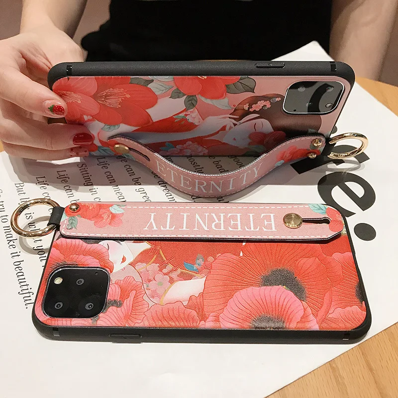Чехол-браслет для Iphone X, XS, 6, 6 S, 7, 8 Plus, блестящая мраморная Золотая фольга, чехол из ТПУ для Iphone 11 Pro, Max, XS, Max, кольцо-держатель для пальца