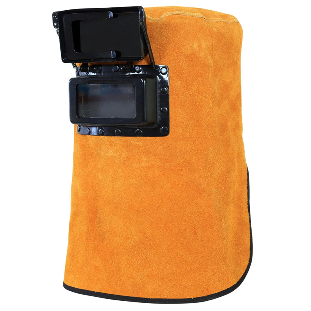 Сварочная маска бленда сварщика термостойкий кожаный шлем с фильтром для