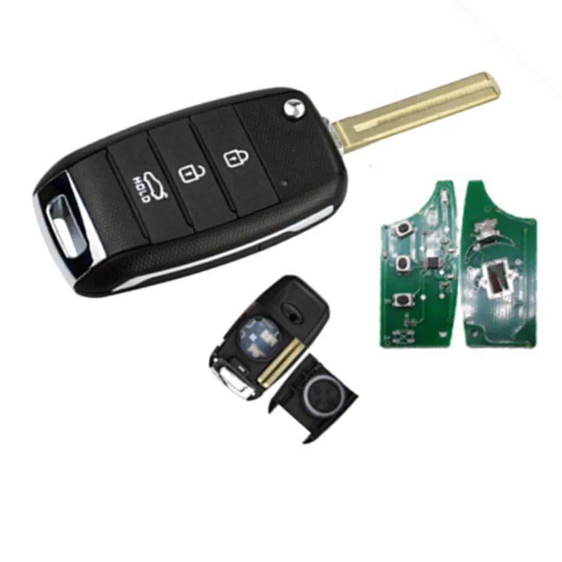 

Wilongda 3 Button Remote Flid Folding remote key with 4D60 chip 433mhz for Kia k3 key