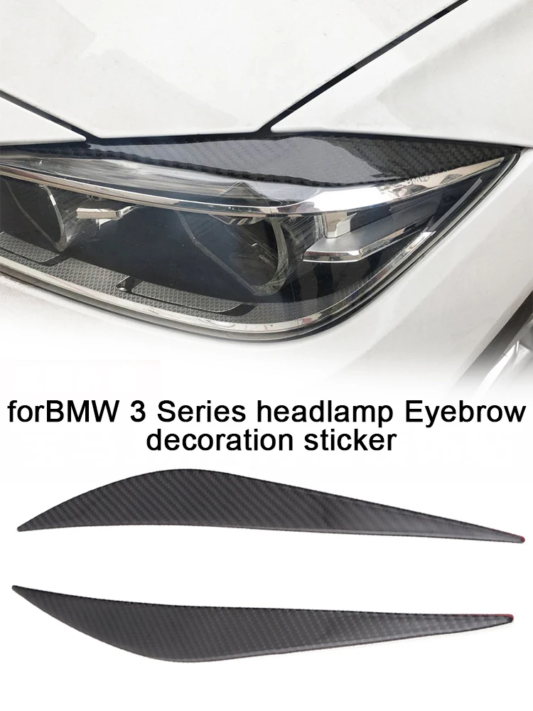 

Carbon Fiber Car Headlight Eyelid Eyebrow Cover Sticker Trim Headlamp Anti Rub Strips Car Styling For BMW F30 F31 F32 F33 F34