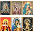 Набор для алмазной вышивки сделай сам, картина с религиозными иконами Богородицы, 5d Вышивка крестиком, мозаика с Иисусом