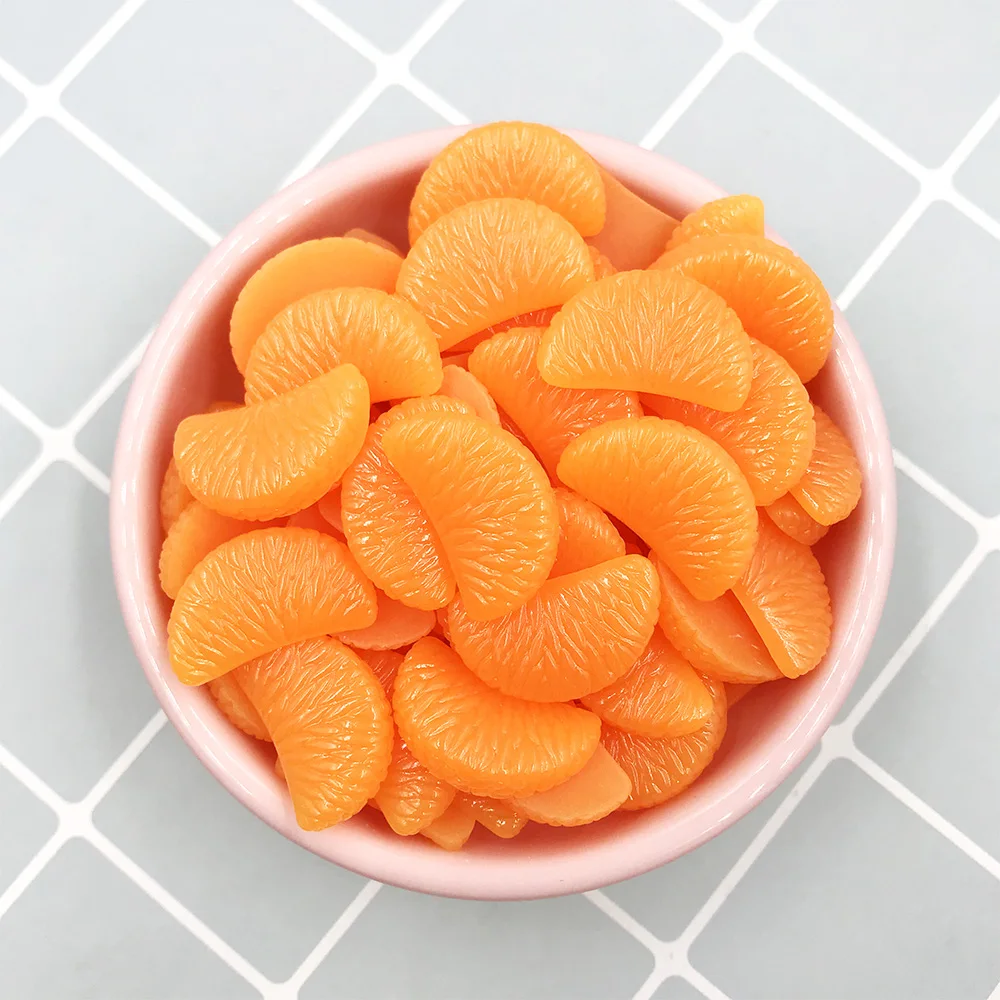 50 шт. искусственные оранжевые лепестки плоская задняя часть кабошон поддельная