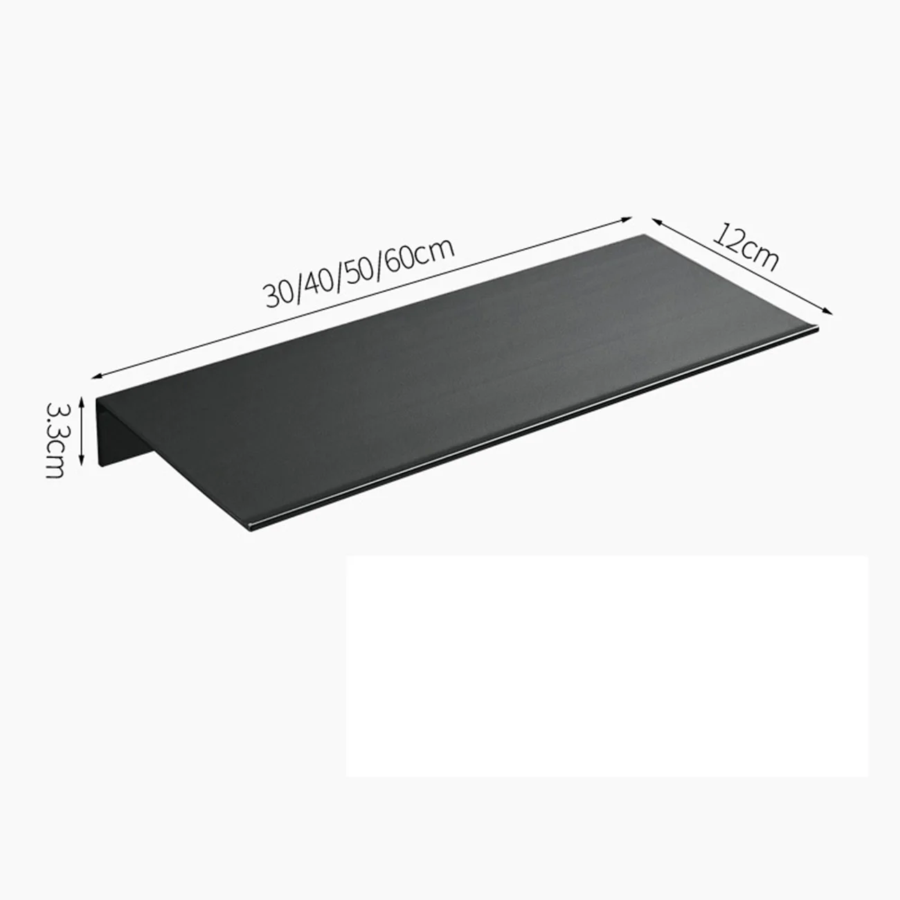 

Bathroom Hradware Accessories 30-50cm Modern Matte Black Bathroom Corner Shelves Kitchen Wall Shelf Shower Shampoo Storage Rack
