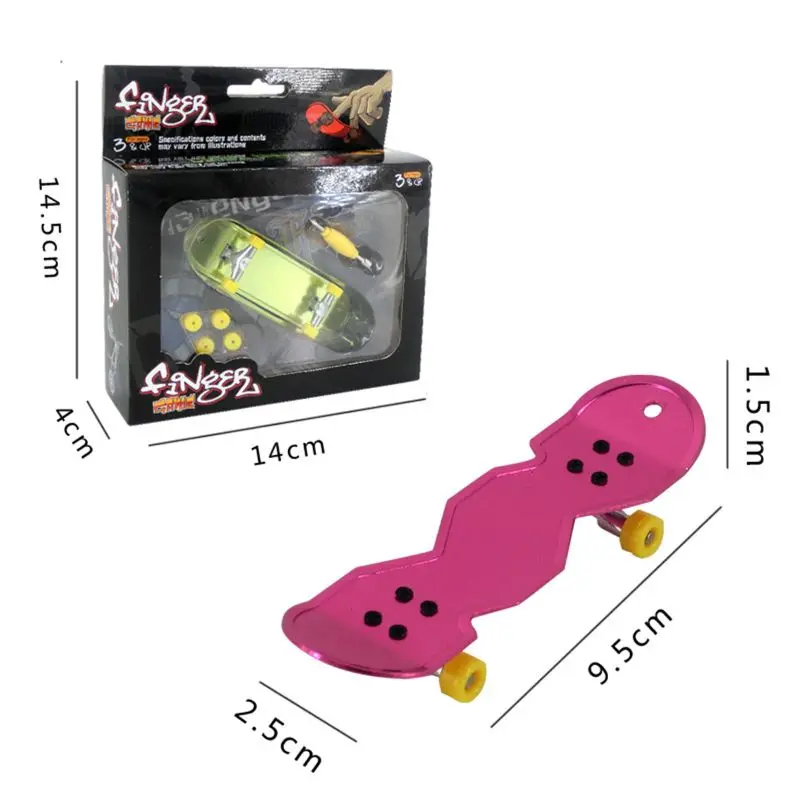

1 Set High Quality Cute Party Children's Mini Finger Board Fingerboard Alloy Skateboard Boarding Toy Gift