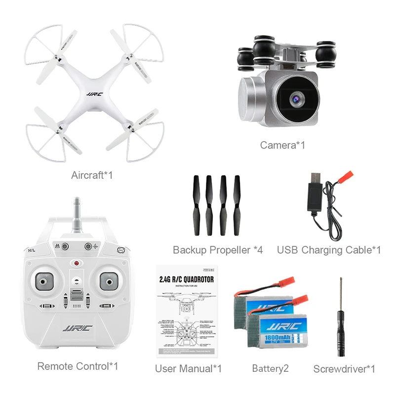 JJRC H68 Bellwether WiFi FPV 2MP 720P HD камера 20 минут время полета RC Дрон Квадрокоптер RTF режим 2 VS Bayangtoys X21 X16 - Цвет: white with 2 battery
