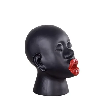 

Modern and simple resin head sculpture, hotel and hotel, luxury soft decoration crafts, living room decorations