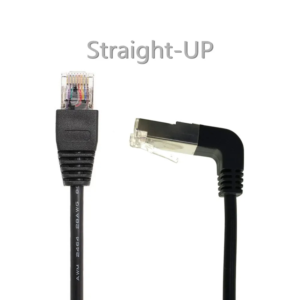 Двойной локоть вниз и вверх Угловой 90 градусов cat5e 8P8C FTP STP UTP Cat 5e Ethernet сетевой
