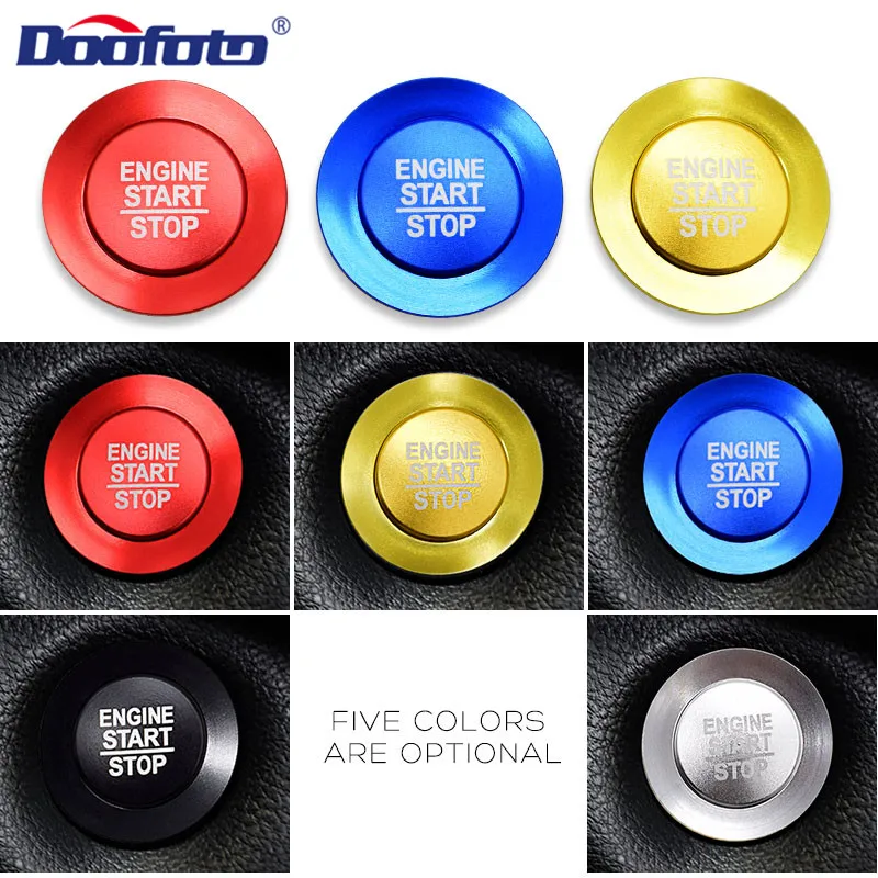 Doofoto Car Accessories - Start Stop Engine Button Cover for Jeep Patriot, Renegade, Wrangler JL, Compass, Grand Cherokee XJ - Styling image 6