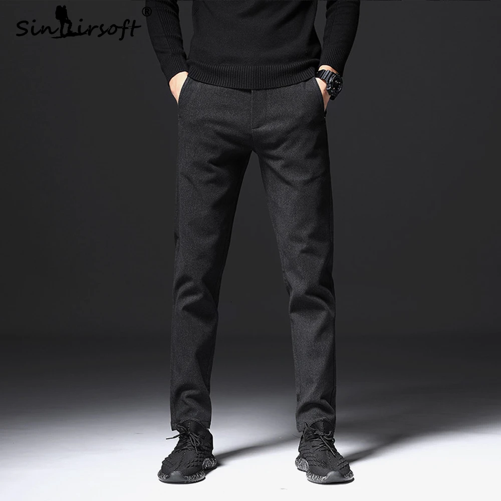 2019 осень и зима деловые брюки облегающие хлопок повседневные Харлан длинные