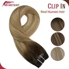 Волосы для наращивания Moresoo, прямые бразильские волосы Remy, 9 шт.100 г, 16-24 дюйма