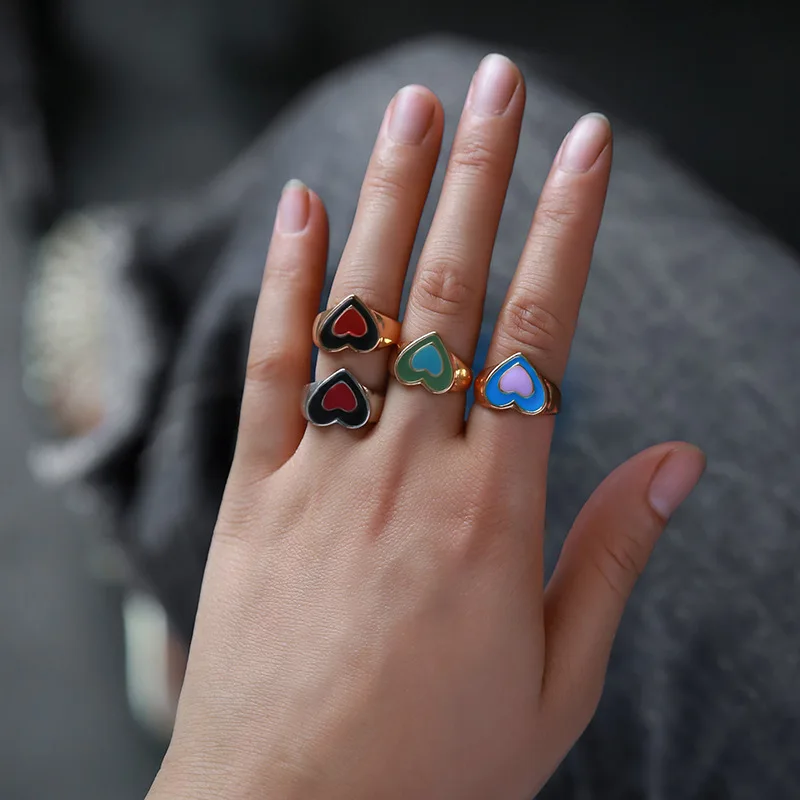 

New love ring sweet love dripping multi-color optional ring wholesale