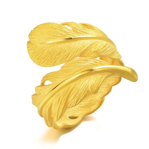 3d твердые золотые ювелирные изделия любовь секретное перо Открытое кольцо для