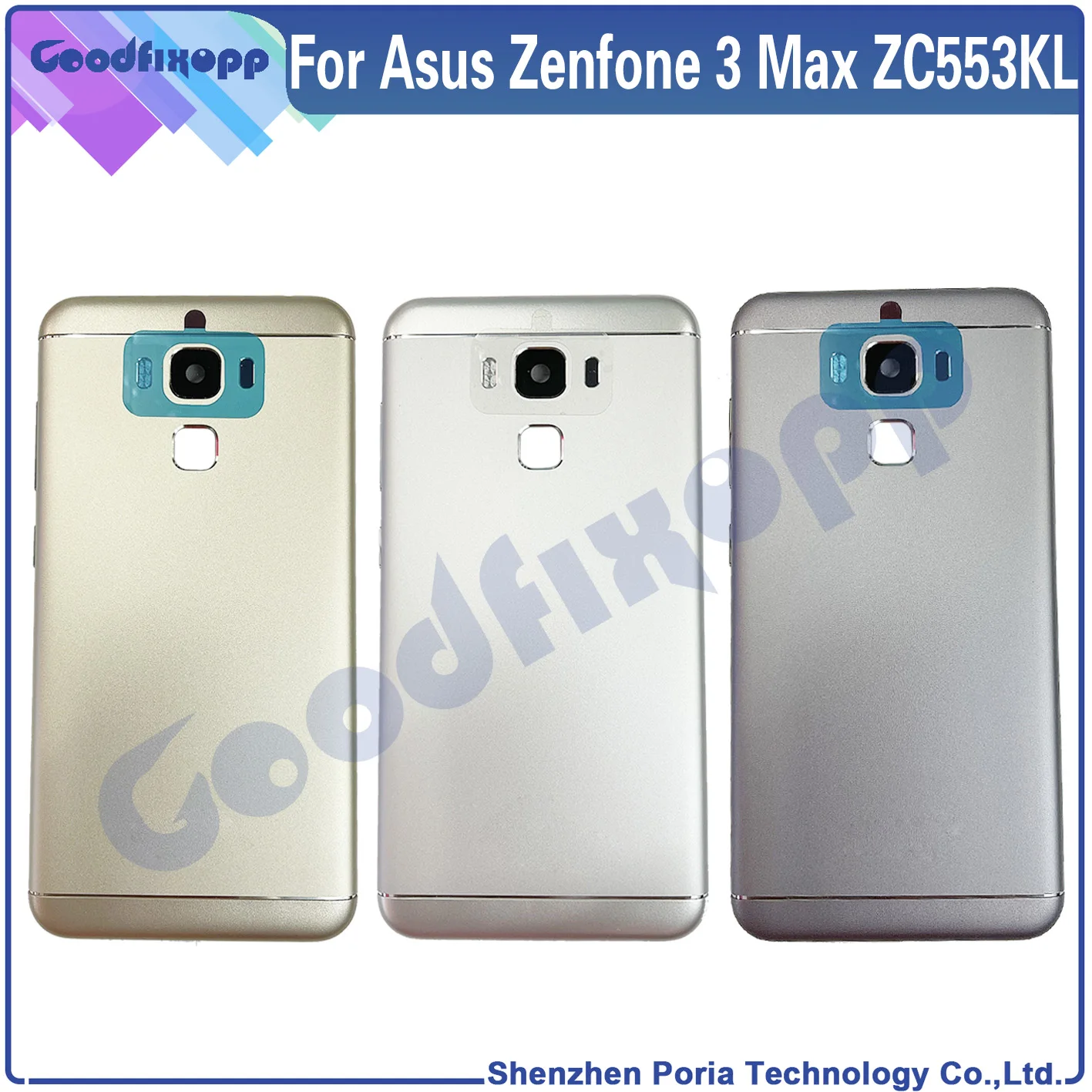 Задняя крышка батарейного отсека для Asus Zenfone 3 Max, ZC553KL, Zenfone 3Max, X00DDB, X00DDA, X00DD