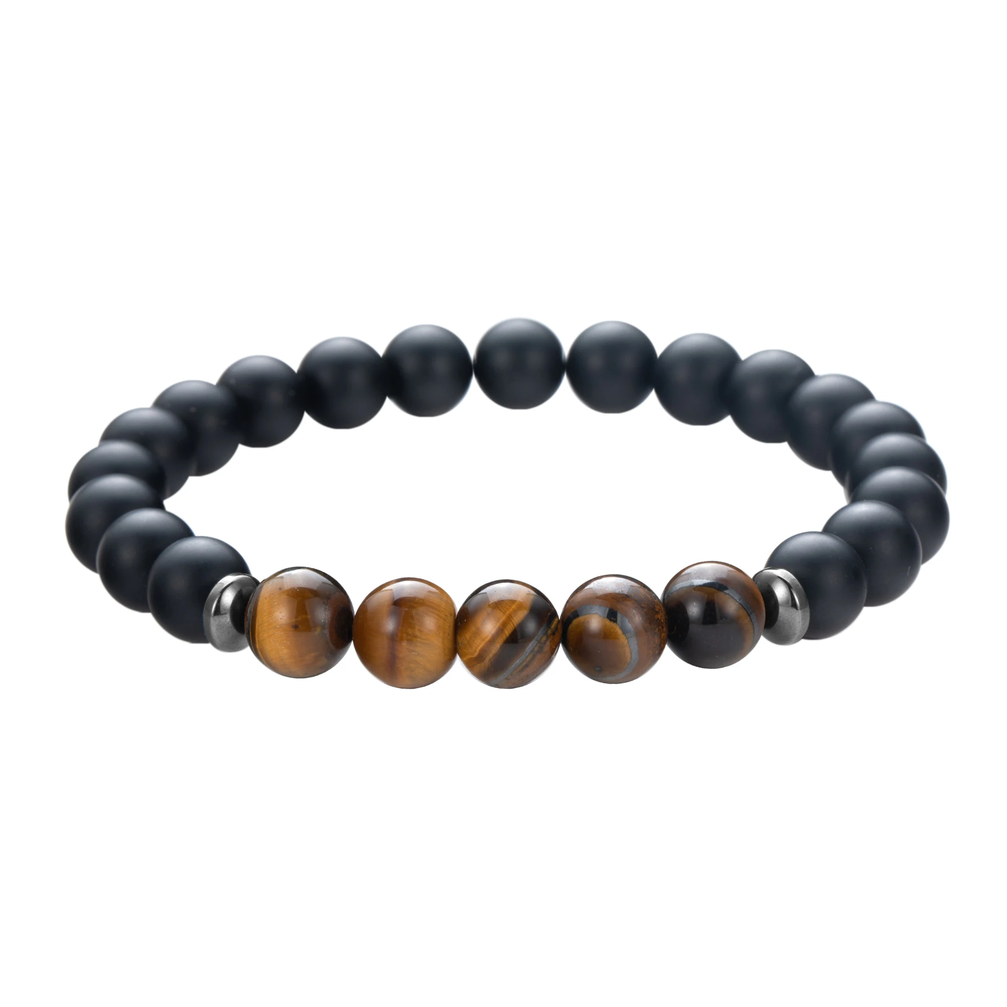 Women Chakra Round Beads Bracelets Men 8MM Natural Matte Black Onyx Healing Crystal Stretch Charm Yoga Bangle Jewelry | Украшения и