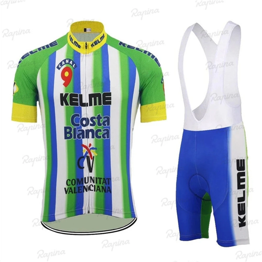 

Kelme Men Cycling Sweatshirt Winter Warm Fleece Cycling Long Sleeve Jacket Maillot Ciclismo Summer MTB Cycling Jersey Shorts Set