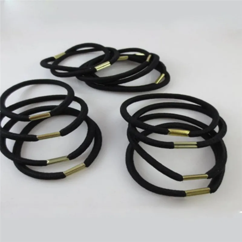 10 шт./компл. женские черные эластичные резинки для волос веревка конский хвост