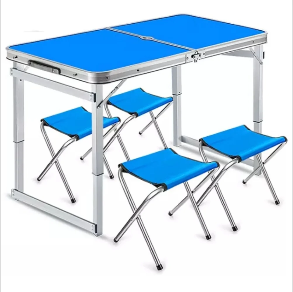 구매 Aluminum Alloy Outdoor Folding Tables And Chairs Portable Barbecue Picnic Table Garden Table Beach Table Camping Table