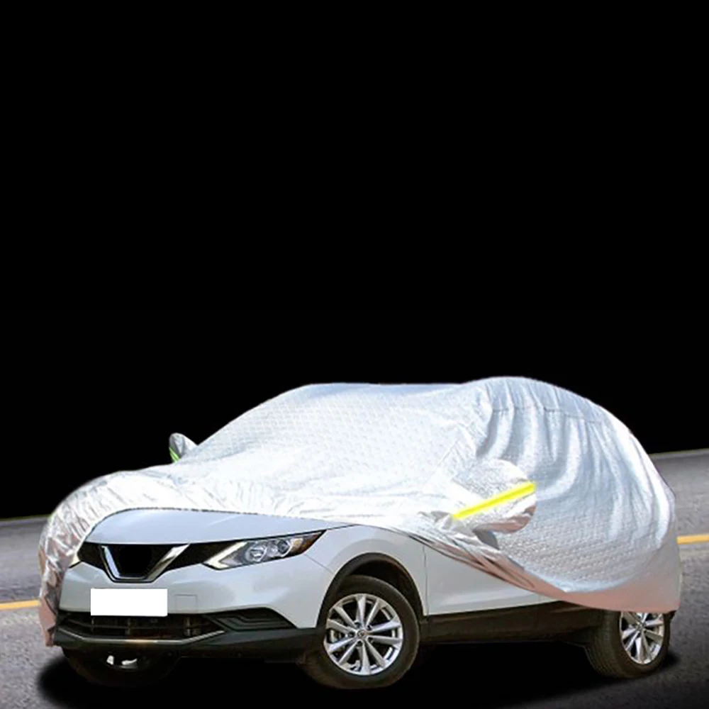 

Чехол для автомобиля Qashqai, защитный чехол серебристого цвета для внедорожника/седана, с защитой от солнца, дождя, снега, уф-лучей