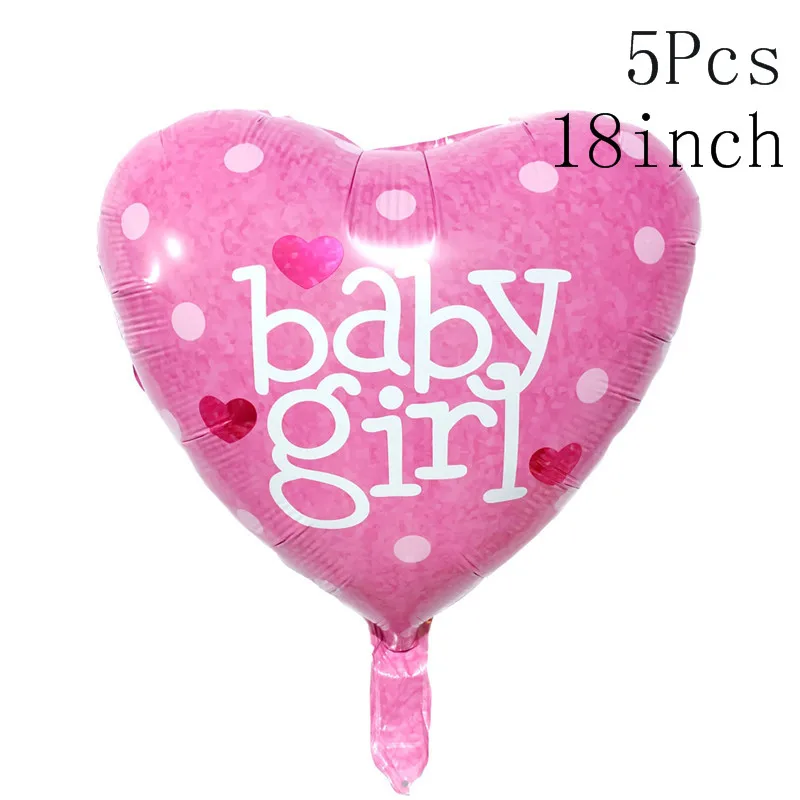 5pcs heart Chicinlife девушка день рождения тема это девушка с воздушными шарами баннер Baby Shower Девушка День рождения украшения Дети 1 день рождения Декор - Цвет: 5pcs heart