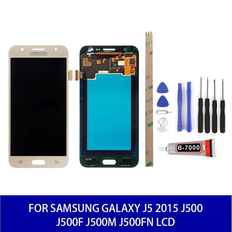 Регулируемая яркость для Samsung Galaxy J5 2015 j500 J500F J500FN ЖК дисплей сенсорный дигитайзер