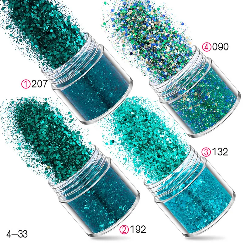 40/50ml Hexagonal Fine Powder Series Christmas Sequins Mixed Craft Nail Polish Holographic Glitter Set Decoration | Дом и сад