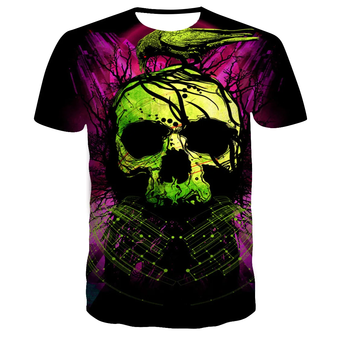 Shunprinces магазин пламени футболка террорист зла для мужчин дьявола с короткими