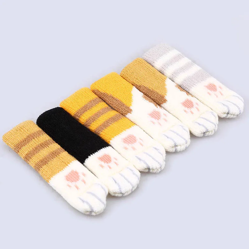 

4Pcs/lot Chair Leg Socks Acrylic Floor Protection Anti-slip Socks Table Furniture Legs Feet Sleeve Cover for Home Hotel Supplies