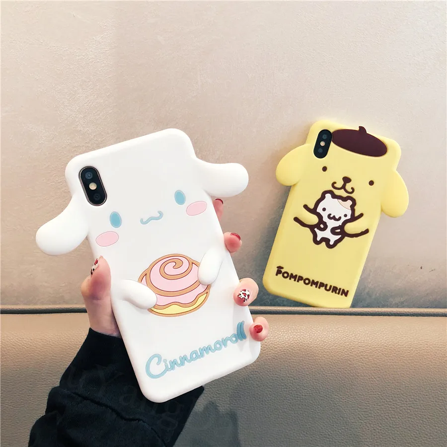 Милый 3D мультяшный чехол для телефона My Melody с двумя звездами для iPhone 6, 6s, 7, 8 Plus, X, XR, XS Max, мягкий силиконовый чехол, Fundas Coque Capa