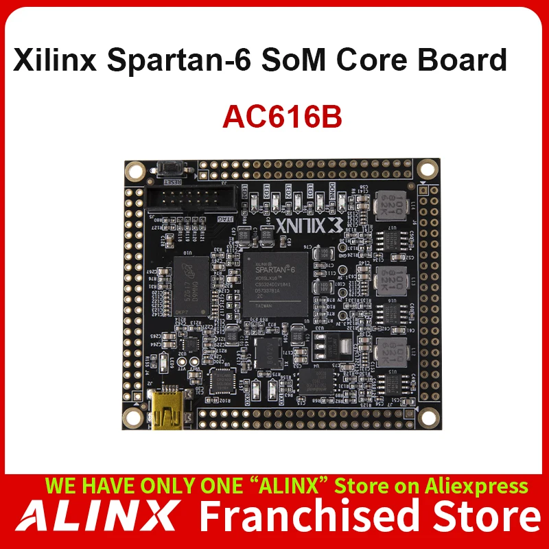 ALINX SoM AC616B: Xilinx Spartan 6 XC6SLXLX16 FPGA System на модуле|Демонстрационные стенды| |