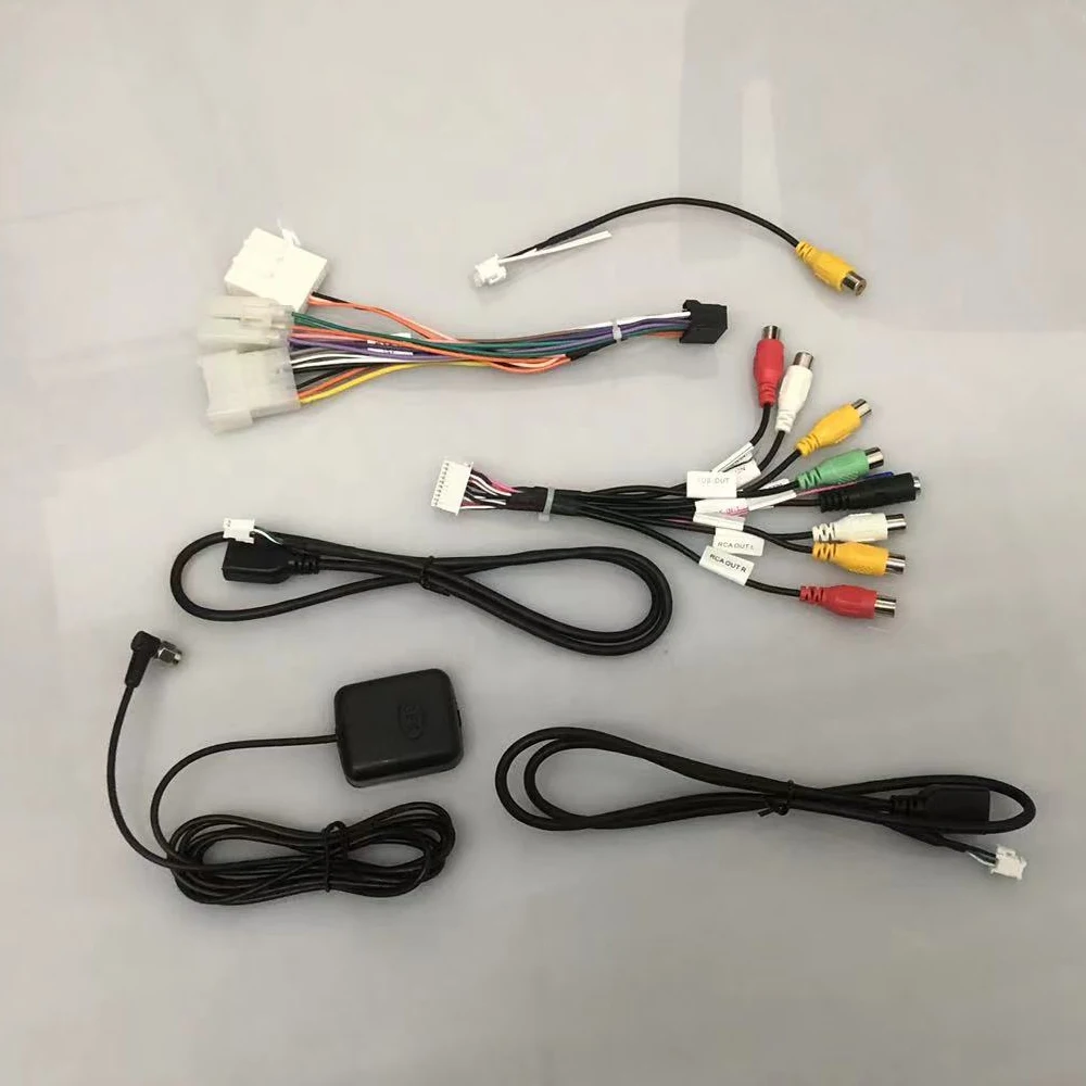 Автомобильный 2 din радиоприемник android RCA выходной трос USB-кабель GPS-антенна внешний