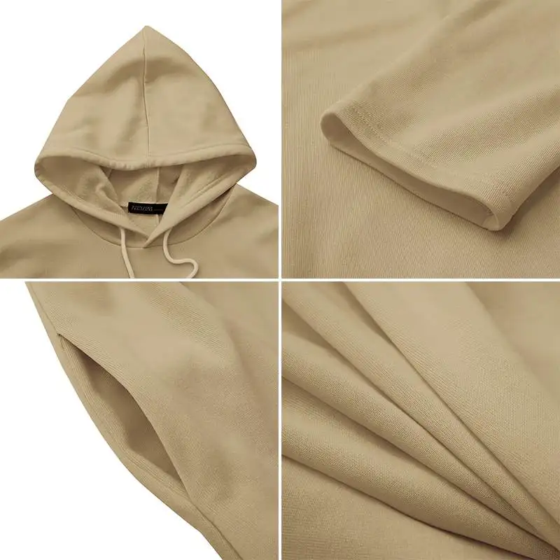 

2021 Autumn Long Sweatshirts Dress ZANZEA Casual Solid Hooded Sundress Women Hoodies Long Sleeve Vestido Female Robe Plus Size