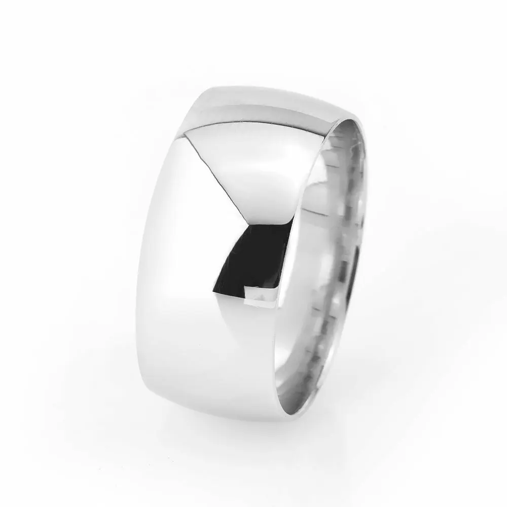 

Classic Design Cambered 925 Sterling Silver Men 'S Wedding Ring (m-2)