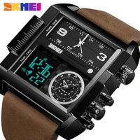 skmei luxury top men quartz analog digital sports watches fashion military black watch mens waterproof clock relogio masculino