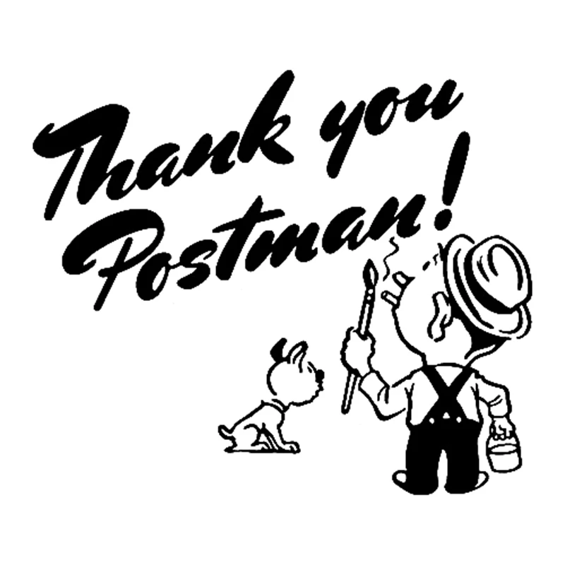 

15*12.7cm Thank You Postman Letterbox Post Box Sticker Funny Car Window Bumper Novelty JDM Drift Vinyl Decal Sticker