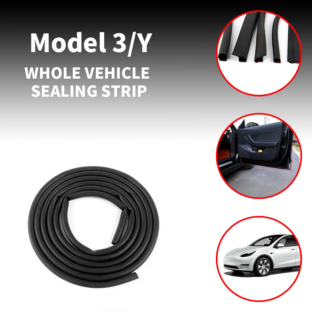 

3M Car Door Seal Strip EPDM Noise Insulation Anti-Dust Soundproofing Car Rubber Seal For Tesla Model 3 Model Y
