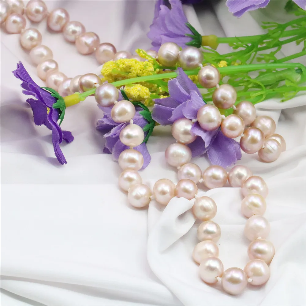 

Женское Ожерелье из натурального жемчуга, ожерелье из 100% натурального пресноводного жемчуга диаметром 7-8 мм, ожерелье с круглыми бусинами, ...