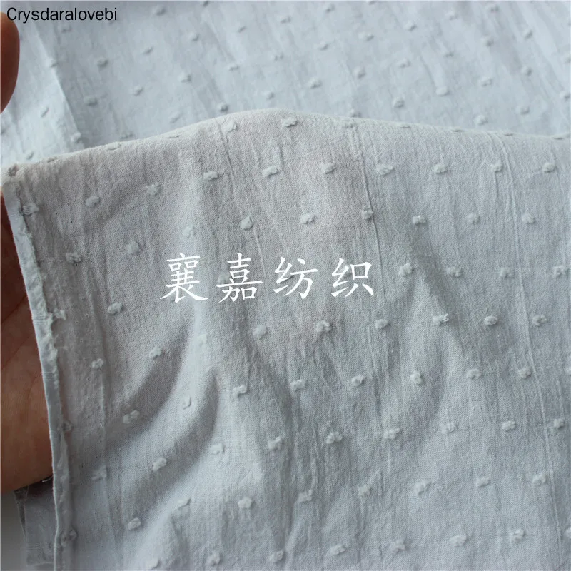 

200x140cm Cotton White Cloth DIY Shirt Dress Cloth Embroidered Cotton Fabric DIY Apparel Sewing Fabric