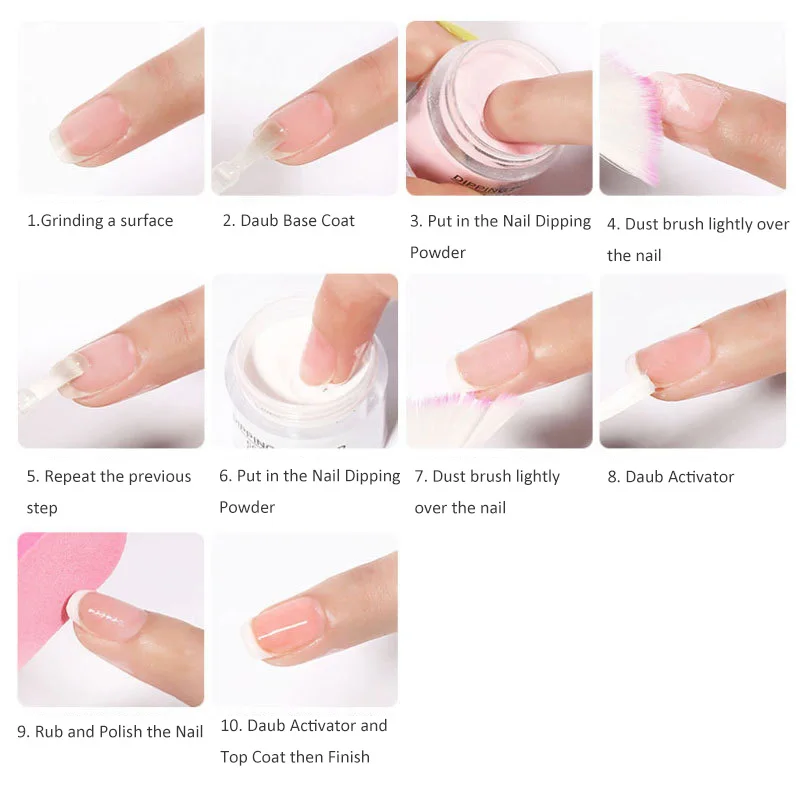 Набор пудры для маникюра дизайна ногтей просачивающаяся пудра активатор основы