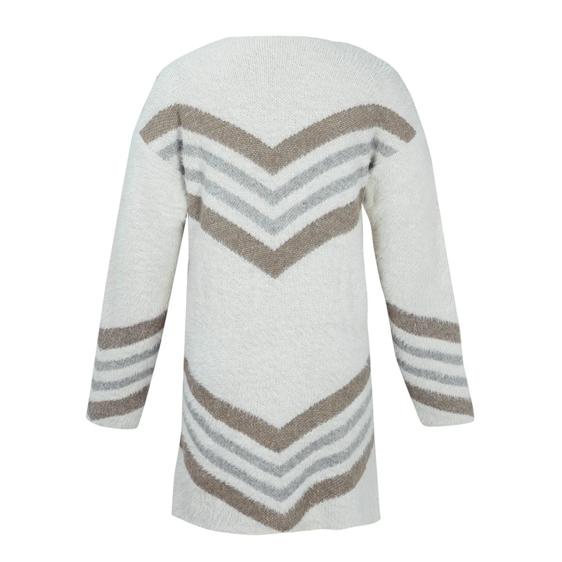 

Women'S Slim Fit Cardigan Autumn Striped Color-Blocking Long Sleeve Loose Casual Cardigan