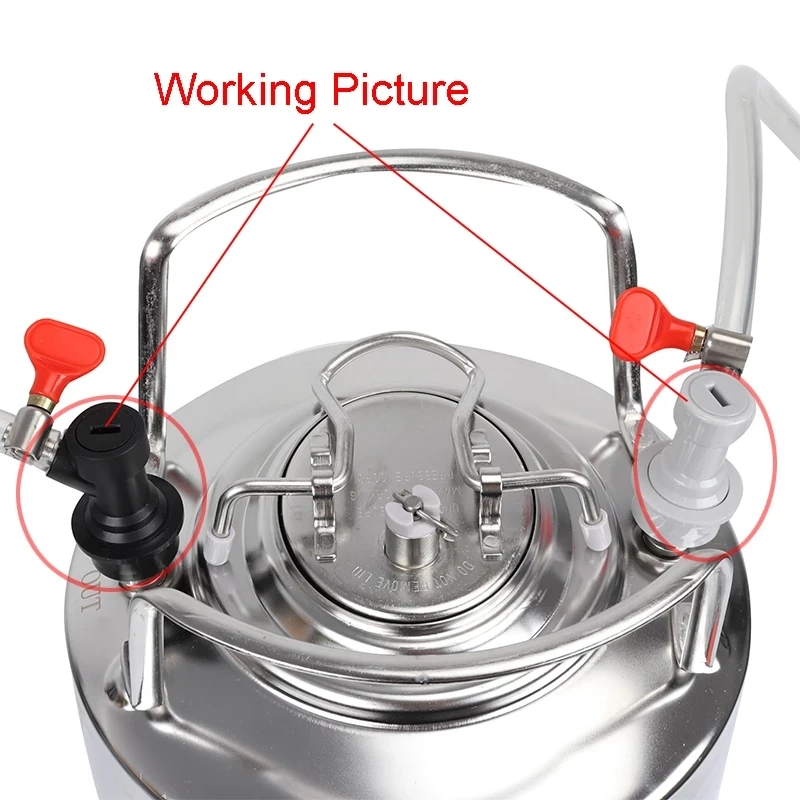 

Beer Brewing Carbonation Cap with 5/16" Barb Ball Lock Disconnect Set,Fit Cola Soda Beer and Most of Soft Dring Pet Bottles