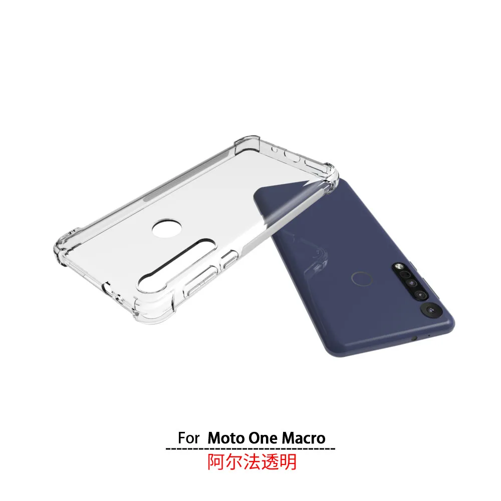 Case Clear For Motorola Moto one macro Shockproof Funda Coque Transparent TPU Soft Luxury Phone Back Airbag Cover |