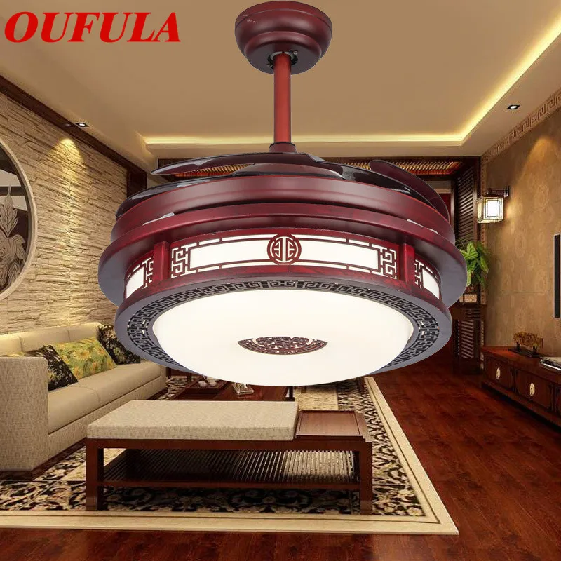 

OULALA Ceiling Fan Lights With Remote Control Invisible Fan Blade Fan Lighting Decorative For Home Living Room Bedroom