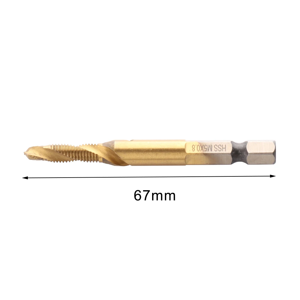 Сверла из быстрорежущей стали с шестигранным хвостовиком метчики титановым