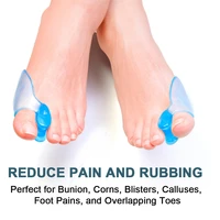 2pcspair straightener silicone gel toe separator bone corrector safe repeated use finger separator foot care tool pain relief
