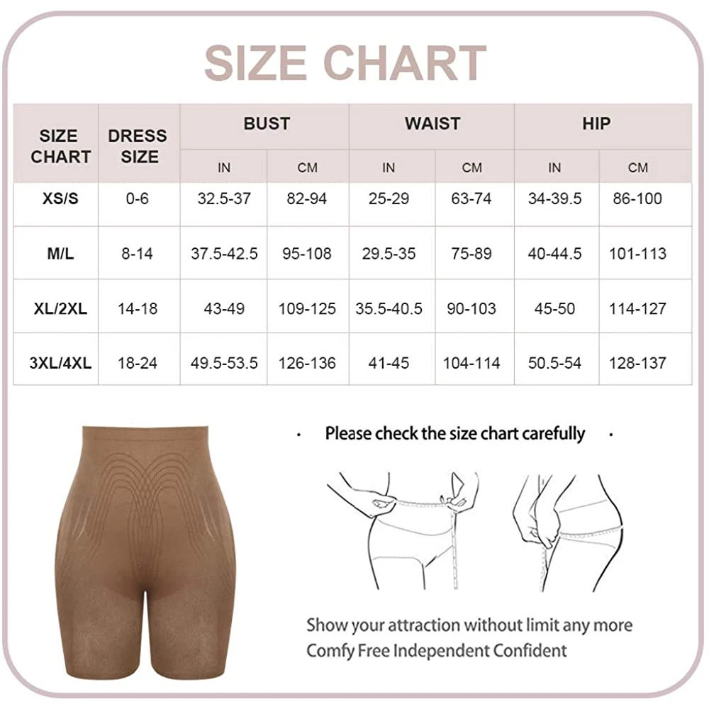 

HEXIN Women Seamless Fajas Colombianas Tummy Control Panties Butt Lifter Shapewear High Waist Mesh Body Shaper Boyshorts