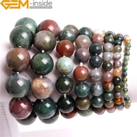 4 20mm natural indian agates stone beads energy jewelry fashion bracelets 7inch loose diy for women gift