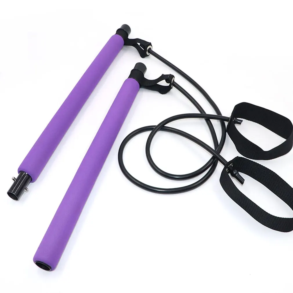 

Yoga Resistance Bands Pilates Stick Bodybuilding Crossfit Gym Rubber Tube Elastic Bands Fitness Equipment Training Exercise