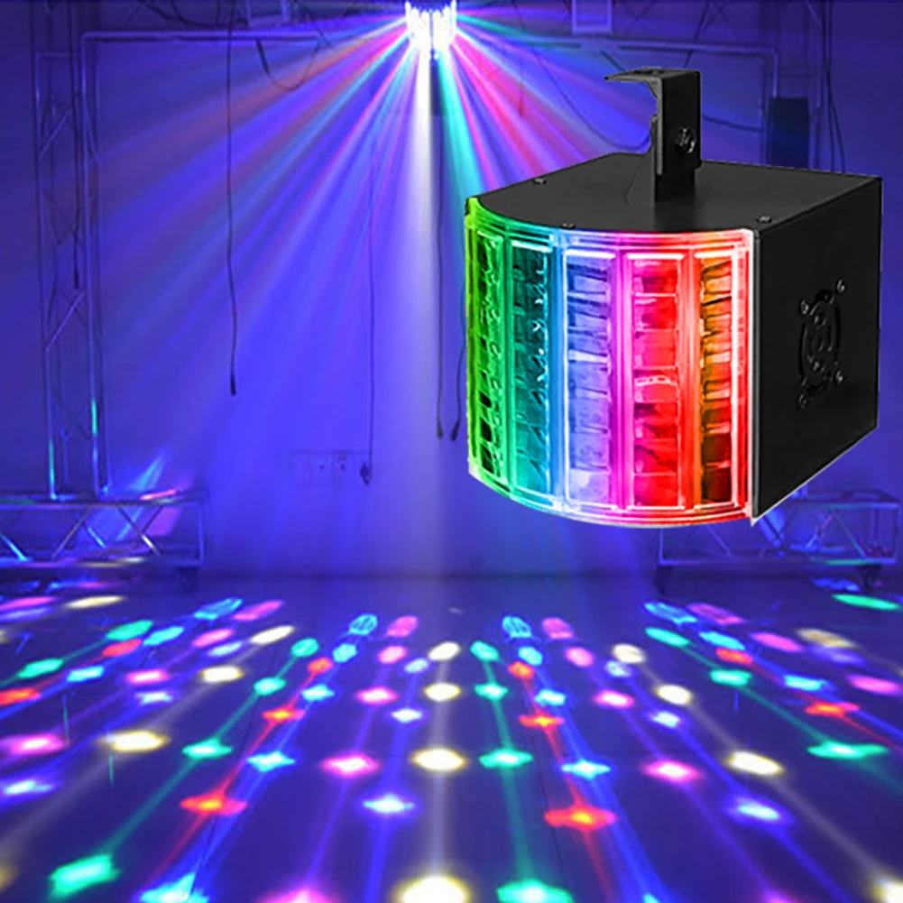 Светодиодный сцсветильник прожектор со звуковой активностью лазерный луч DMX для