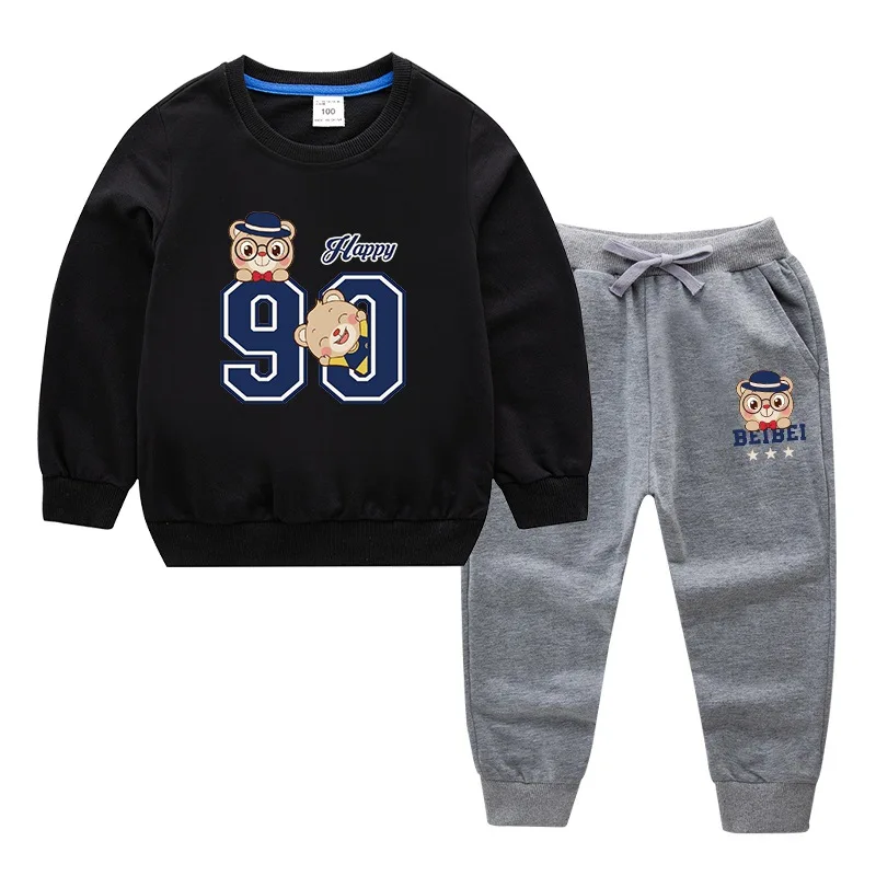 Детский костюм новая детская одежда из 100% хлопка на весну и осень для маленьких