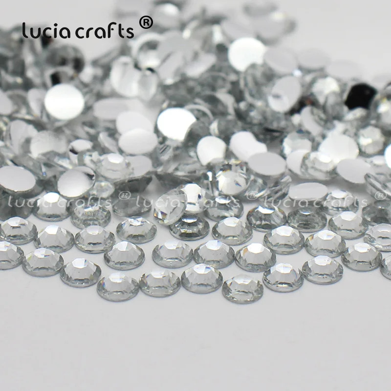 Clear Lucia crafts, 4 мм, 1000 шт./лот, SS16, стразы из смолы с плоской задней поверхностью, сделай сам, для мобильного телефона, для дизайна ногтей, наклейки, дрель F0701 - Цвет: Clear